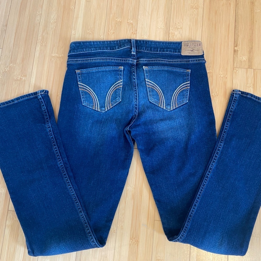 Vintage Y2K Hollister Low-Rise Flare Jeans Dark Wash W29 L33 - Picture 9 of 9